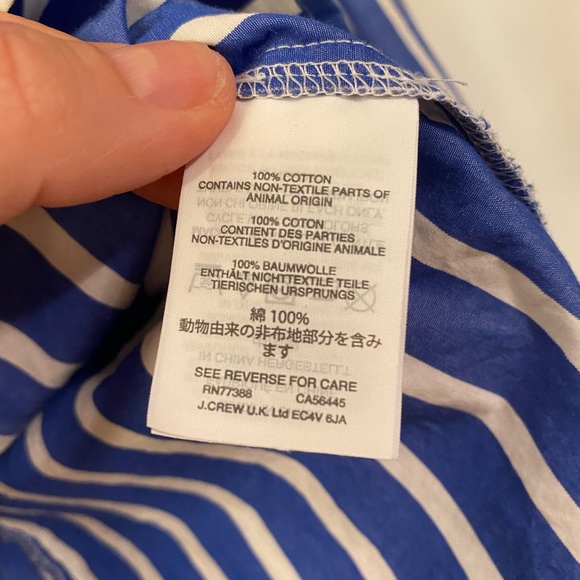JCrew Striped Ruffle Blouse - Picture 4 of 6